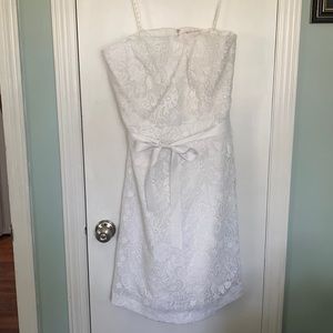 EUC White Lace full circle dress